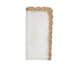 Shell Edge Napkin in White & Natural by Kim Seybert at Fig Linens and Home