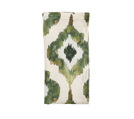 Watercolor Ikat Napkin in Olive by Kim Seybert at Fig Linens and Home