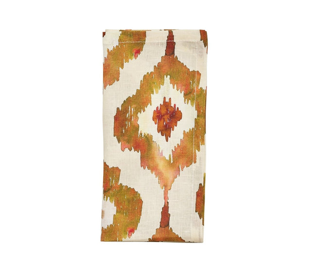 Watercolor Ikat Napkin in Rust by Kim Seybert at Fig Linens and Home