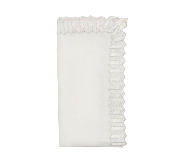 Lumina Napkin in White by Kim Seybert at Fig Linens and Home