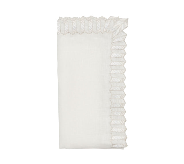 Lumina Napkin in White by Kim Seybert at Fig Linens and Home