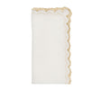 Arches Napkin in White & Gold by Kim Seybert at Fig Linens and Home