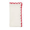 Arches Napkin in White, Red & Gold by Kim Seybert at Fig Linens and Home