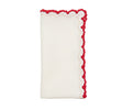 Arches Napkin in White, Red & Gold by Kim Seybert at Fig Linens and Home