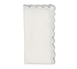 Arches Napkin in White & Silver by Kim Seybert at Fig Linens and Home