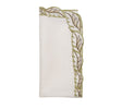 Winding Vines Napkin in White & Green by Kim Seybert at Fig Linens and Home