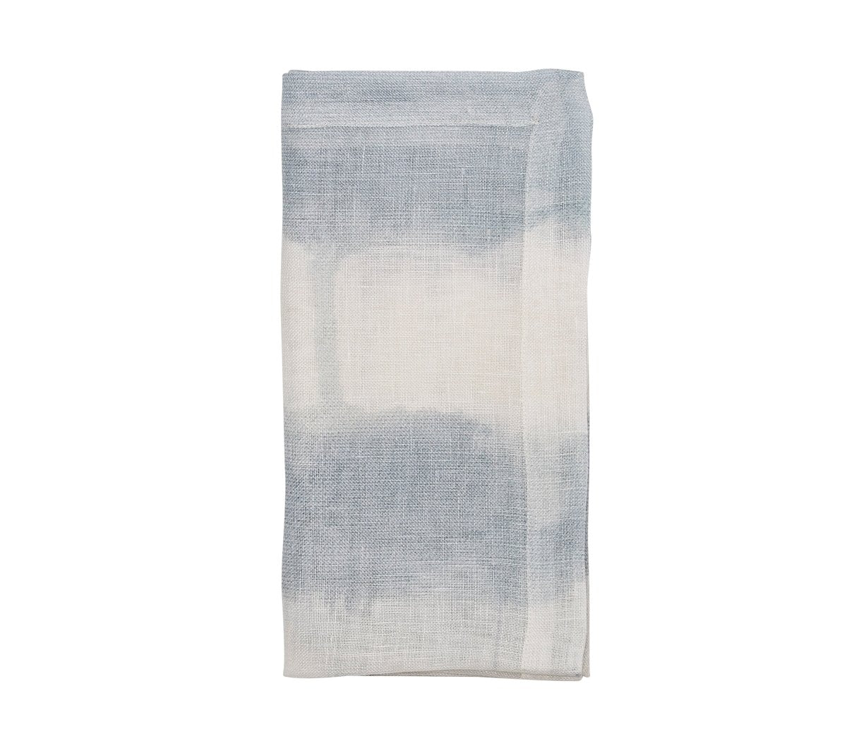 Watercolor Stripe Napkin in White, Blue & Gray by Kim Seybert at Fig Linens and Home