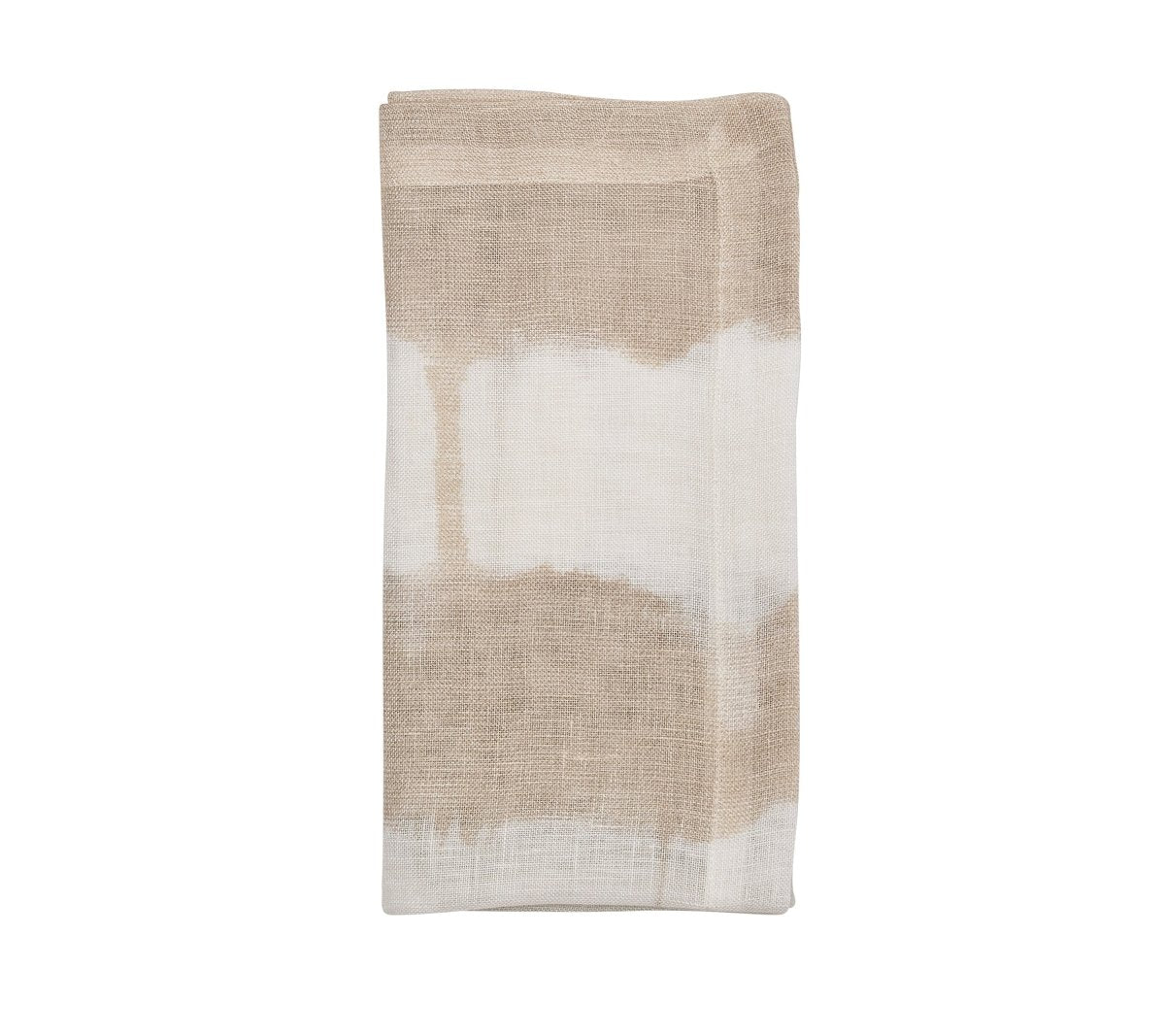 Watercolor Stripe Napkin in White & Natural by Kim Seybert at Fig Linens and Home