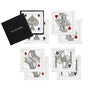 House of Card Cocktail Napkin in White, Red & Black, Set of 8 in a Gift Box by Kim Seybert at Fig Linens and Home