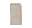 Fringe Napkin in Natural & Silver by Kim Seybert at Fig Linens and Home