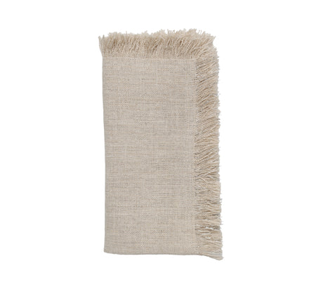 Fringe Napkin in Natural & Silver by Kim Seybert at Fig Linens and Home