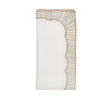 Frame Napkin in White, Gold & Silver by Kim Seybert at Fig Linens and Home