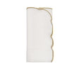 Luminance Napkin in White & Gold by Kim Seybert at Fig Linens and Home