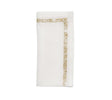 Impression Napkin in White & Gold by Kim Seybert at Fig Linens and Home