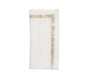 Impression Napkin in White & Gold by Kim Seybert at Fig Linens and Home