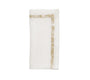 Impression Napkin in White & Gold by Kim Seybert at Fig Linens and Home