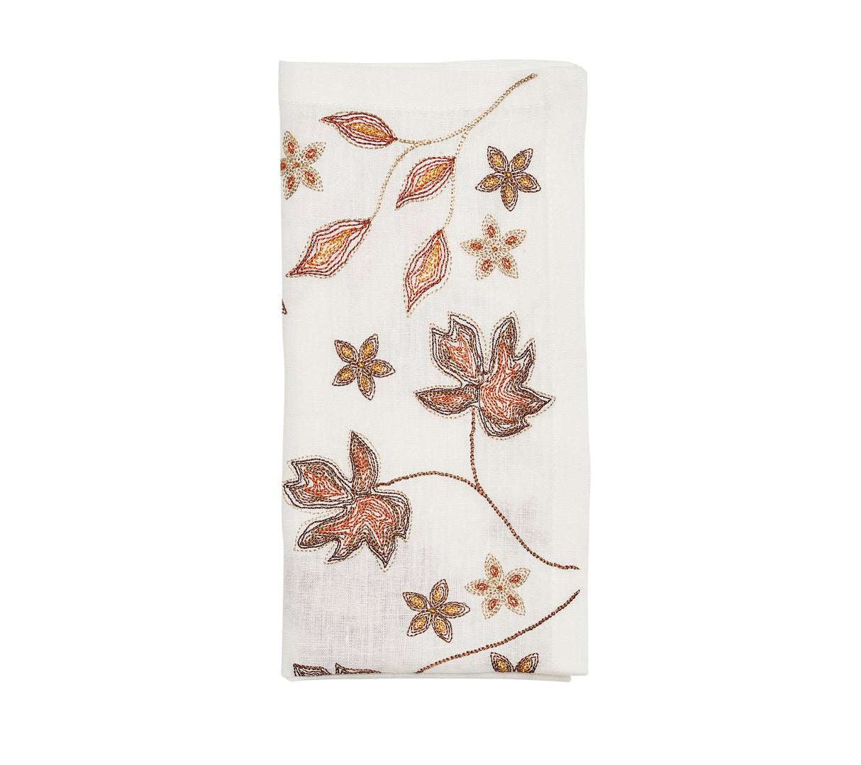 Maple Hues Napkin in White & Multi by Kim Seybert at Fig Linens and Home