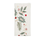 Holly and Sprig Napkin in White, Red & Green by Kim Seybert at Fig Linens and Home