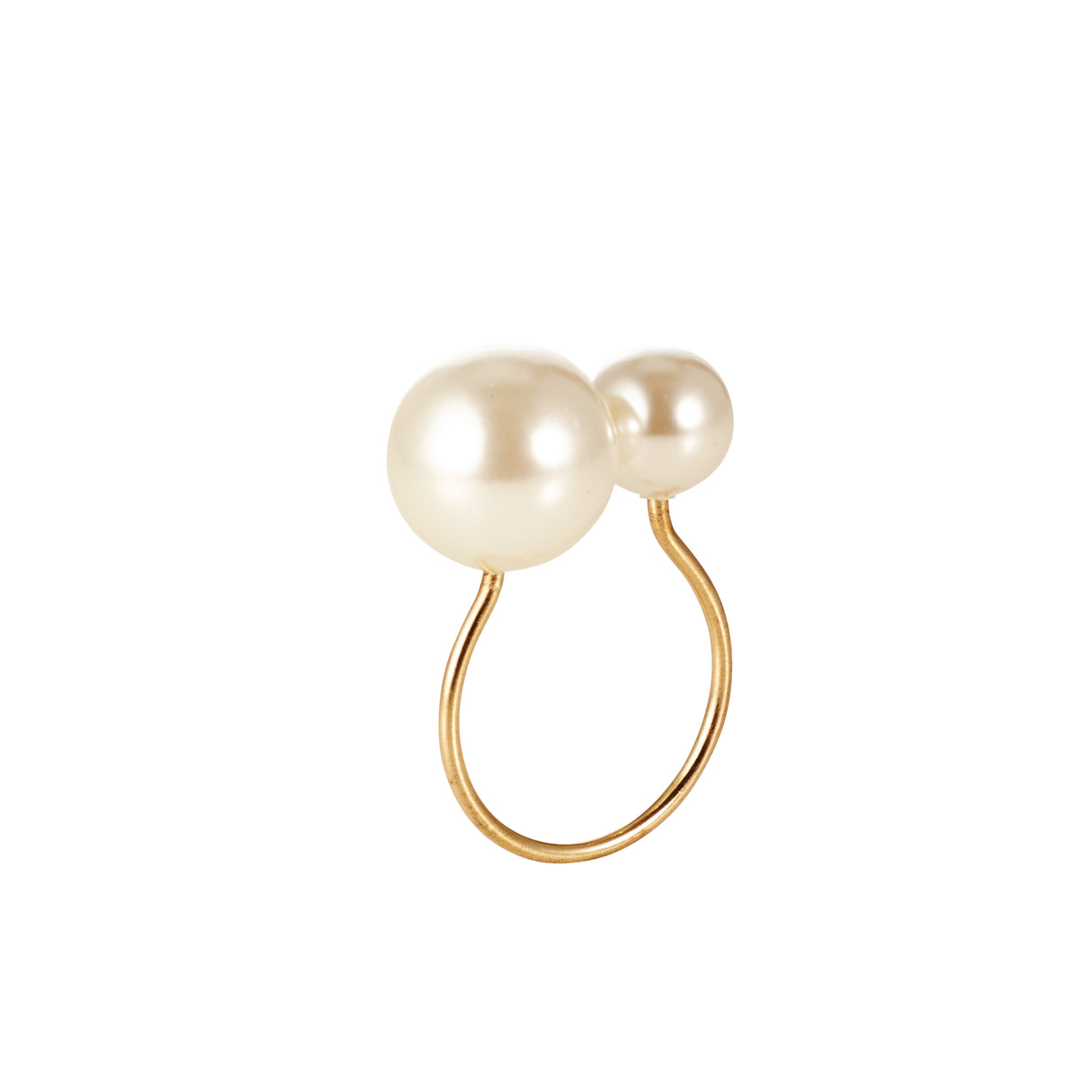 Pearl Napkin Ring in Ivory & Gold by Kim Seybert at Fig Linens and Home