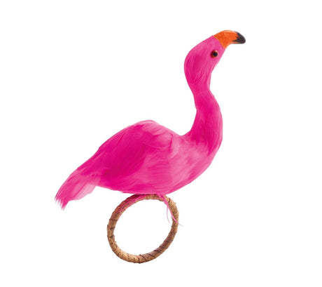 Flamingo Napkin Ring in Pink & Orange by Kim Seybert at Fig Linens and Home