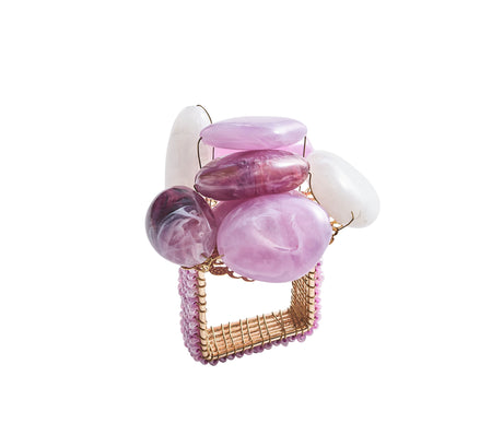 Sea Stone Napkin Ring in Lilac by Kim Seybert at Fig Linens and Home