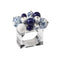 Cloud Napkin Ring in White & Blue by Kim Seybert at Fig Linens and Home