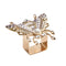 Glam Fly Napkin Ring in Ivory, Gold & Silver, Set of 4 in a Gift Box by Kim Seybert at Fig Linens and Home