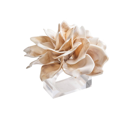 Dahlia Napkin Ring in Ivory by Kim Seybert at Fig Linens and Home