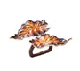 Fern Napkin Ring in Brown & Gold, Set of 4 in a Gift Box by Kim Seybert at Fig Linens and Home