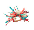 Coral Spray Napkin Ring in Natural, Coral & Turquoise by Kim Seybert at Fig Linens and Home