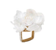 Gardenia Napkin Ring in White by Kim Seybert at Fig Linens and Home