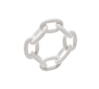 Enamel Chain Link Napkin Ring in White by Kim Seybert at Fig Linens and Home