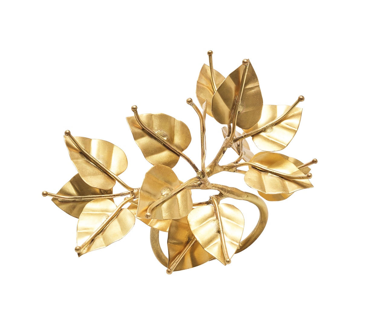 Bougainvillea Napkin Ring in Gold by Kim Seybert at Fig Linens and Home