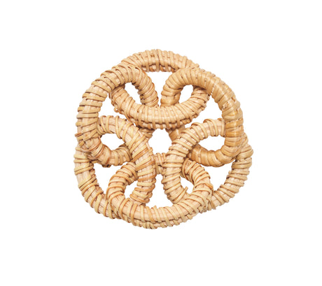 Rattan Link Napkin Ring in Natural by Kim Seybert at Fig Linens and Home