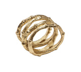 Bamboo Napkin Ring in Gold by Kim Seybert at Fig Linens and Home