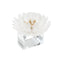 Cosmos Napkin Ring in White & Gold, Set of 4 in a Gift Box by Kim Seybert at Fig Linens and Home