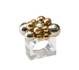 Bauble Napkin Ring in Gold & Silver by Kim Seybert at Fig Linens and Home