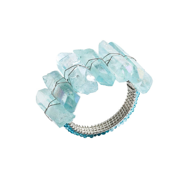 Radiant Napkin Ring in Seafoam by Kim Seybert at Fig Linens and Home