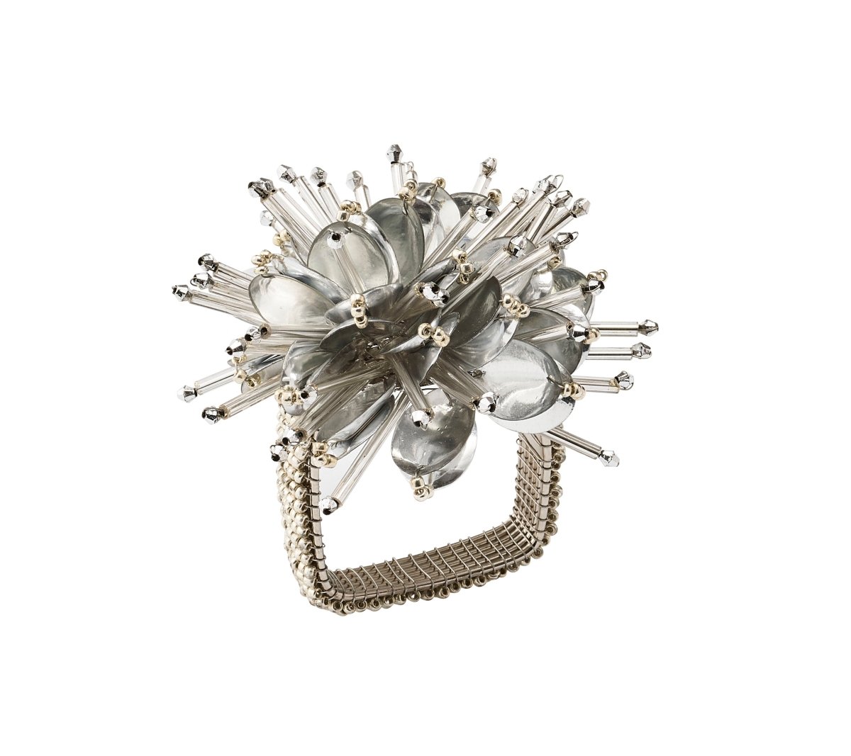 Starburst Napkin Ring in Silver by Kim Seybert at Fig Linens and Home