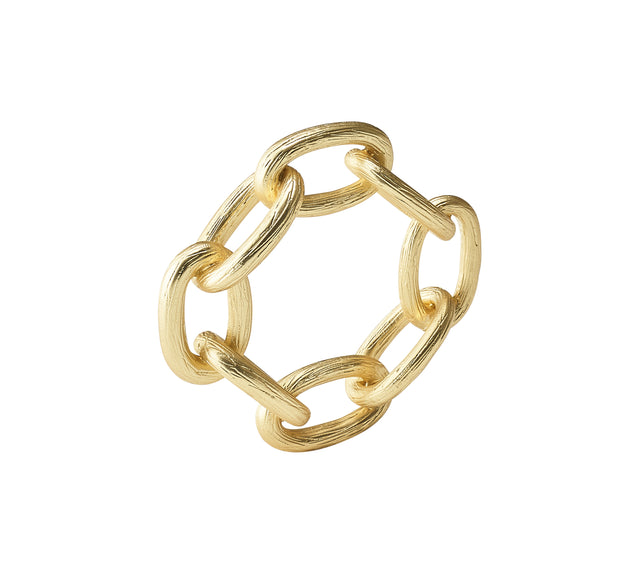 Chain Link Napkin Ring in Gold by Kim Seybert at Fig Linens and Home