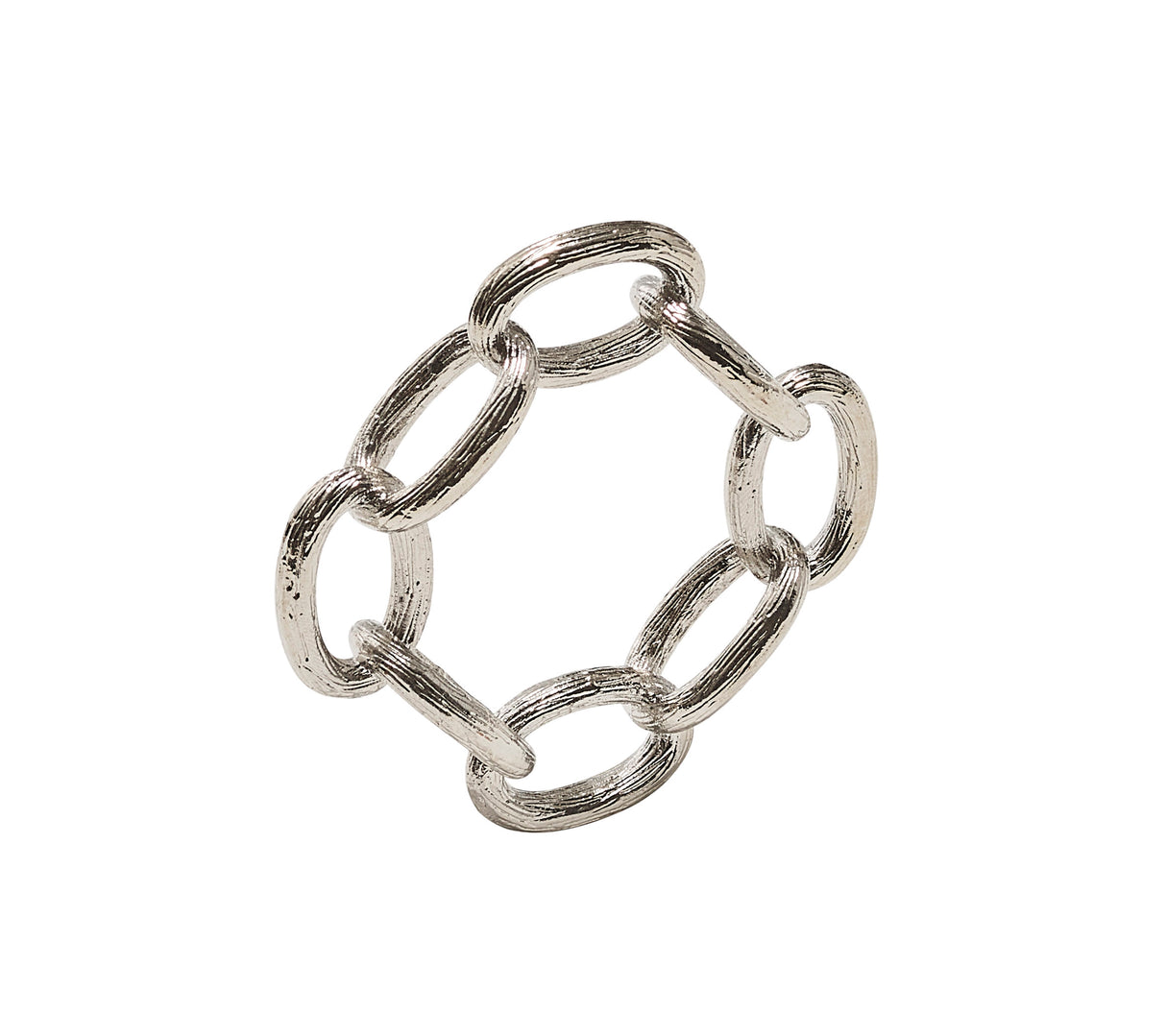 Chain Link Napkin Ring in Silver by Kim Seybert at Fig Linens and Home