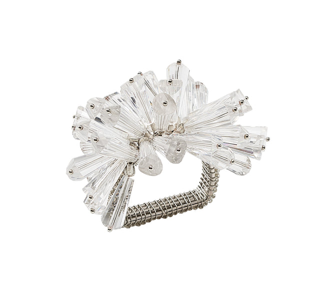 Dazzle Napkin Ring in Crystal by Kim Seybert at Fig Linens and Home