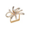 Jeweled Bow Napkin Ring in Gold & Crystal, Set of 4 in a Gift Box by Kim Seybert at Fig Linens and Home