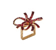 Jeweled Bow Napkin Ring in Red, Set of 4 in a Gift Box by Kim Seybert at Fig Linens and Home