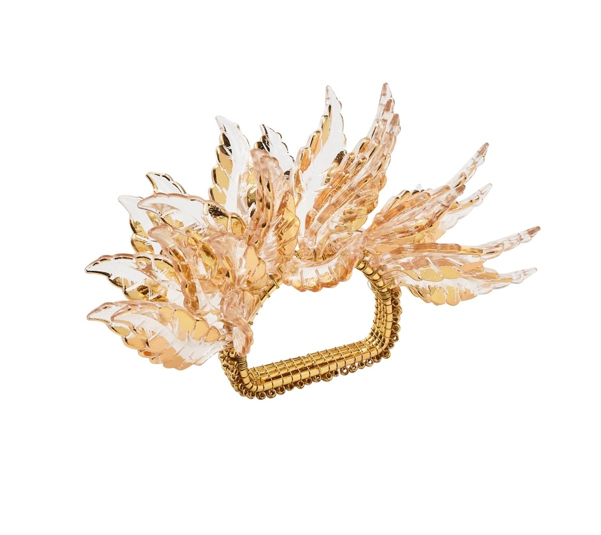 Gilded Leaves Napkin Ring in Gold by Kim Seybert at Fig Linens and Home