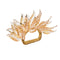 Gilded Leaves Napkin Ring in Gold by Kim Seybert at Fig Linens and Home