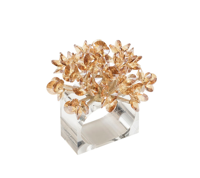 Aster Napkin Ring in Champagne by Kim Seybert at Fig Linens and Home