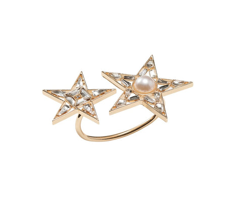 Star Napkin Ring in Gold & Crystal by Kim Seybert at Fig Linens and Home