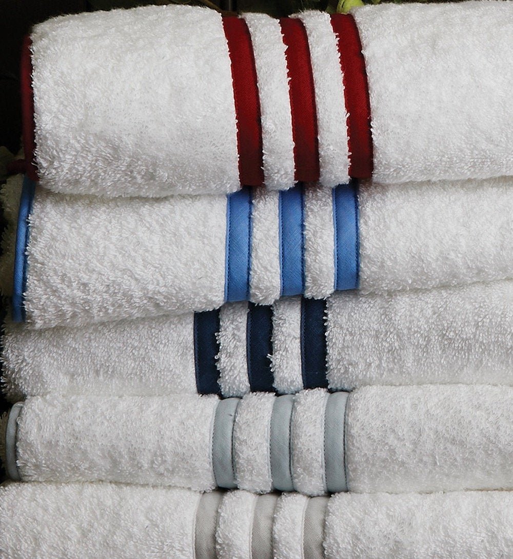 Matouk Newport Bath Towels Stack of Colors | Fig Linens and Home