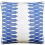 Nola Stripe Embroidery Navy - Throw Pillow by Ryan Studio